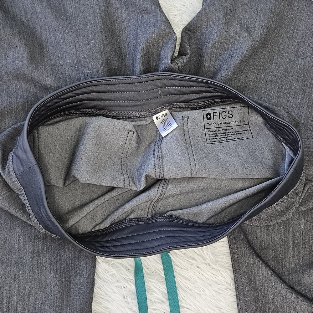 Figs Women's Gray Scrub Bottoms Straight Leg Size L - Picture 5 of 10